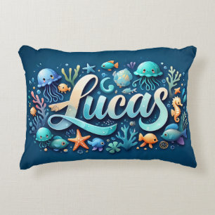 Coussins Décoratifs Lucas Nom Océan Thème Décoratif Mer Vie