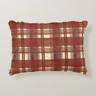 Coussins Décoratifs Madras Plaid Fall Red