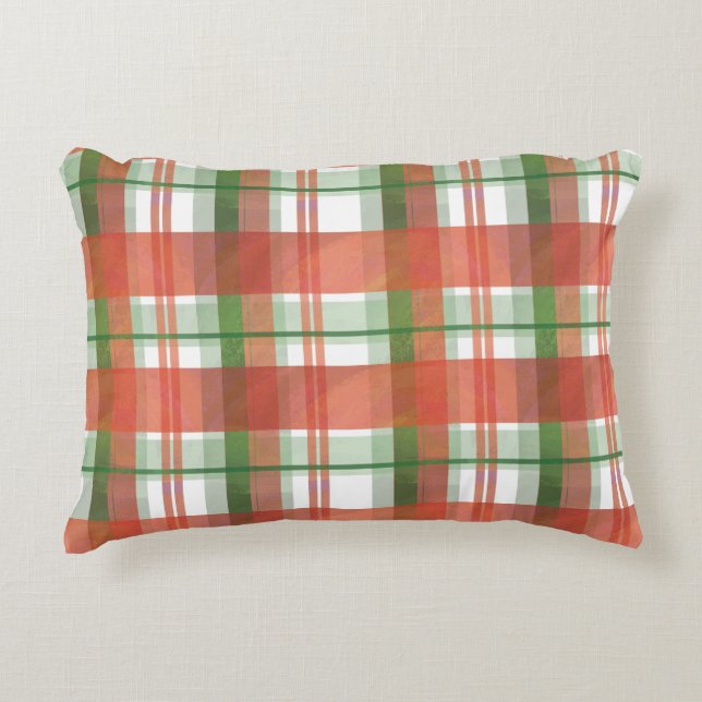 Coussins Décoratifs Madras Plaid Noël (Devant)