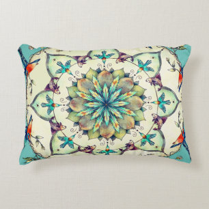 Coussins Décoratifs Main tiré Kingfisher Mandala
