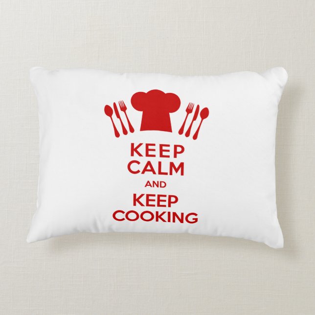 Coussins Décoratifs Maintenez calme et continuez la cuisson (Dos)