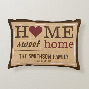 Coussins Décoratifs Maison personnalisée Sweet Home Affiche de bienven