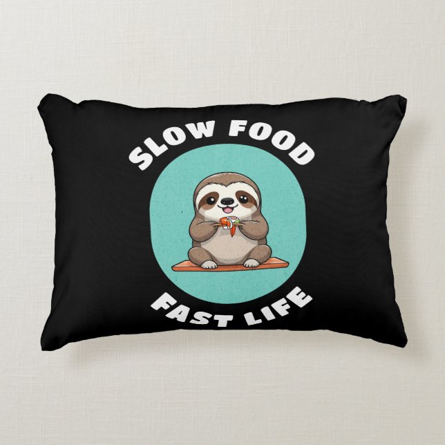 Coussins Décoratifs Mange mignonne Kawaii Sloth (Devant)