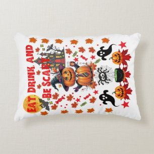 Coussins Décoratifs Mangez, buvez et faites peur à la fête d'Halloween