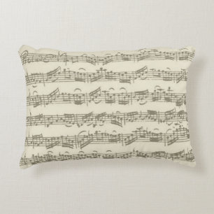 Coussins Décoratifs Manuscrit de musique de suite de violoncelle de