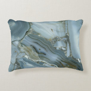 Coussins Décoratifs Marbre gris bleu avec Veine or