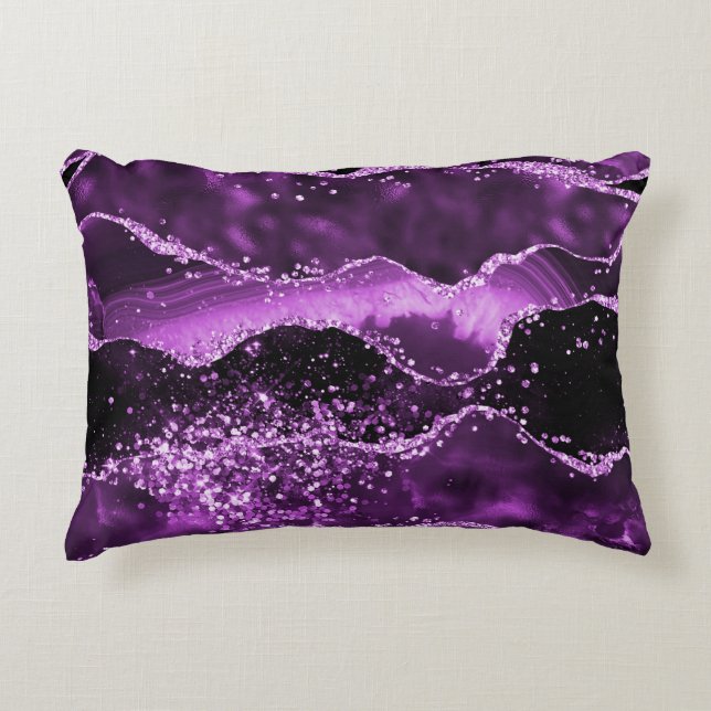 Coussins Décoratifs Marbre rose violet (Devant)