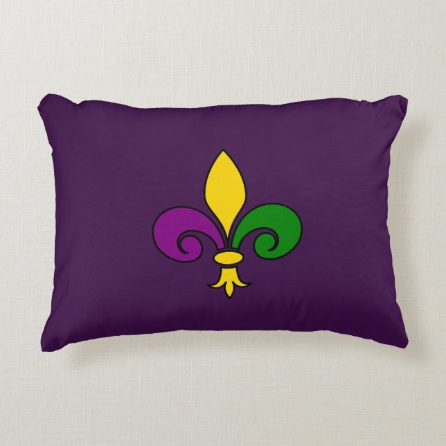 Coussins Décoratifs Mardi Gras fleur-de-lys (Devant)