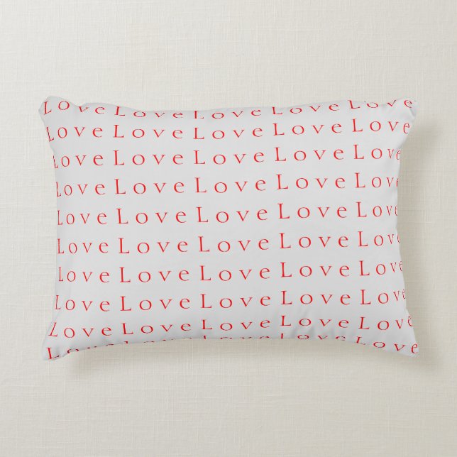 Coussins Décoratifs Mariage Amour Rouge Unique Élégant (Devant)