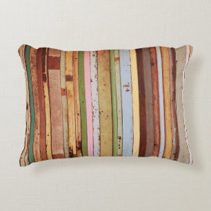 Coussins Décoratifs Matériau en bois : Texture Vintage de papier peint