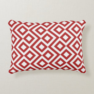 Coussins Décoratifs Meander rouge et blanc