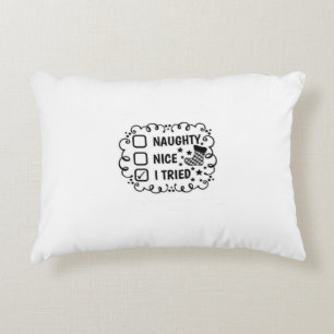COUSSINS DÉCORATIFS **MÉCHANT OU GENTIL J'AI ESSAYÉ**