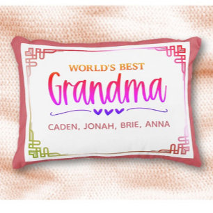 Coussins Décoratifs Meilleur cadeau de grand-mère ! Personnalisé