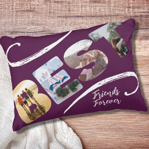 Coussins Décoratifs Meilleurs amis pour toujours Collage photo BFF Acc