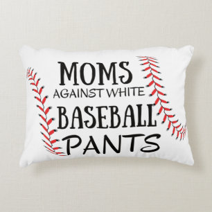 Coussins Décoratifs Mères contre les pantalons blancs de baseball