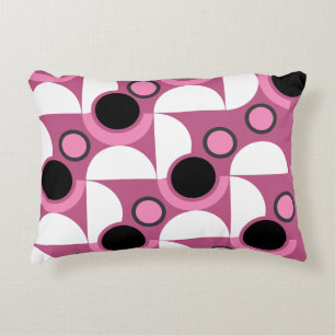 Coussins Décoratifs Mi-siècle moderne rose, noir et gris