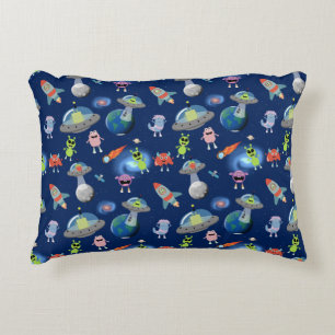 Coussins Décoratifs Mignons monstres aliens modernes motif espace enfa