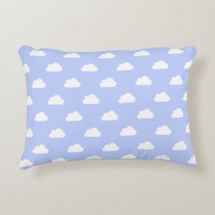 Coussins Décoratifs Mignons nuages blancs sur bleu