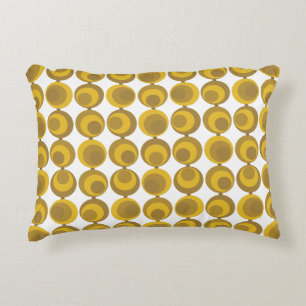 Coussins Décoratifs Milieu du siècle moderne Mustard Gold Retro Geo Mo