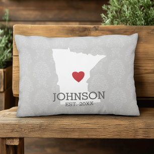 Coussins Décoratifs Minnesota Home State City Map - Mariage personnali