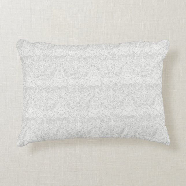 Coussins Décoratifs Modèle - arrière - plan blanc de dentelle (Devant)