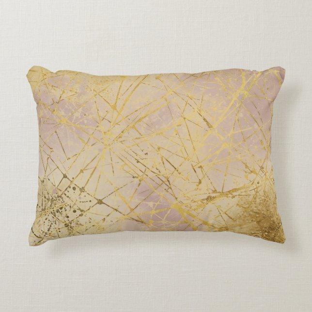 Coussins Décoratifs Modern, Luxury, Gold , Rose Gold, Abstract Pattern (Devant)