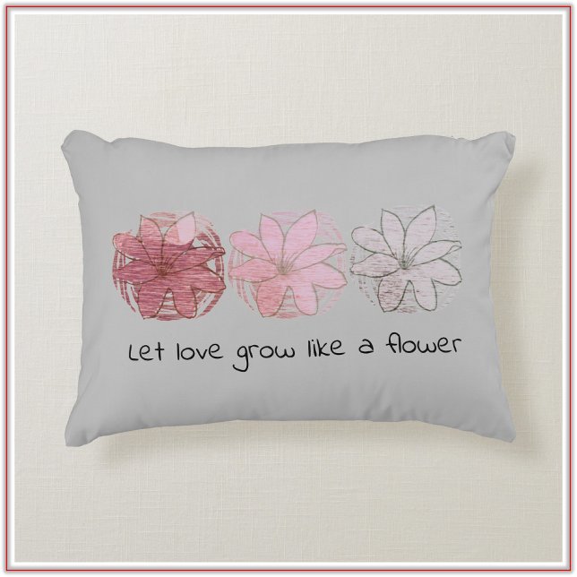 Coussins Décoratifs Moderne Abstrait Mauve et gris floral (Créateur téléchargé)