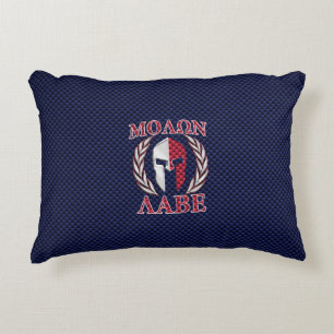 Coussins Décoratifs Molon Labe Spartan Warrior Carbon Fiber Chrome
