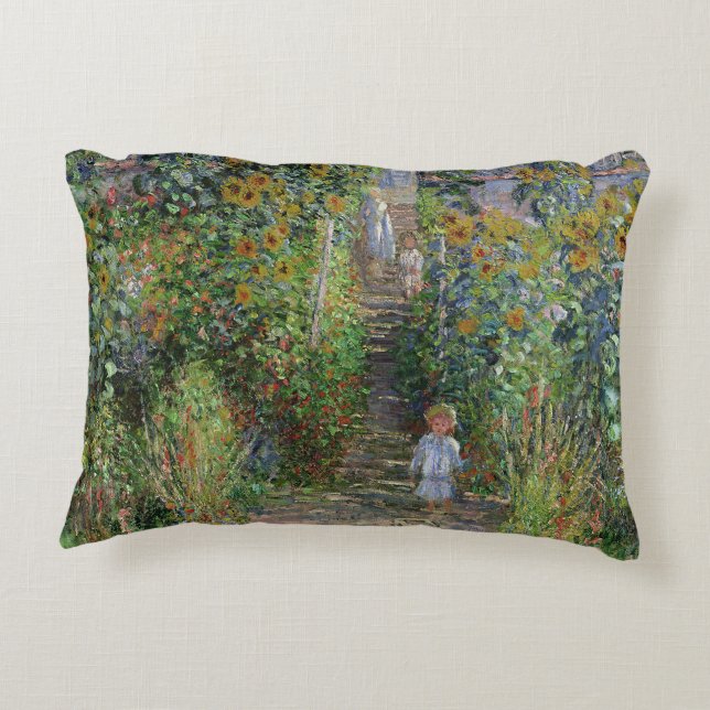 Coussins Décoratifs Monet Garden Vetheuil Impressionim Peinture (Dos)
