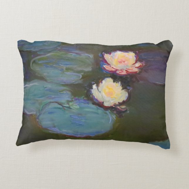Coussins Décoratifs Monet Water Lys Pond Nénuphars Peinture (Dos)