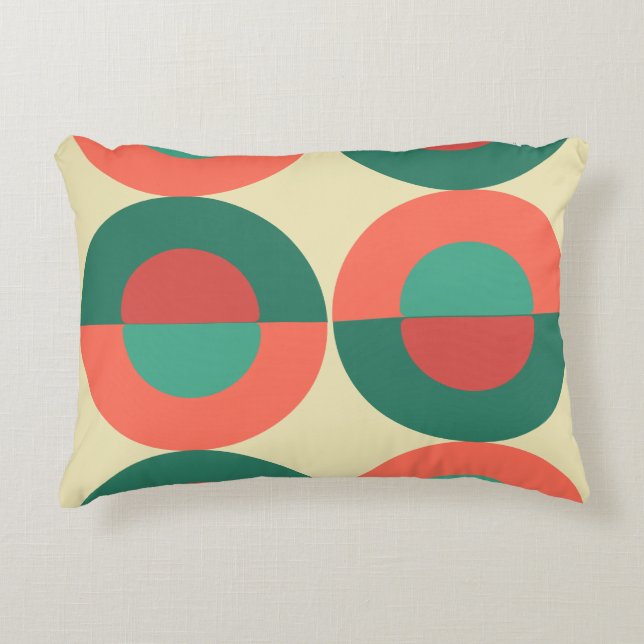 Coussins Décoratifs Monnaie De Corail Moderne Du Milieu Du Siècle (Devant)