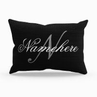 Monogramme de nom noir et blanc personnalisé uniqu