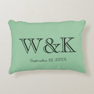 Coussins Décoratifs Monogramme initiale accent de couple de mariage d'