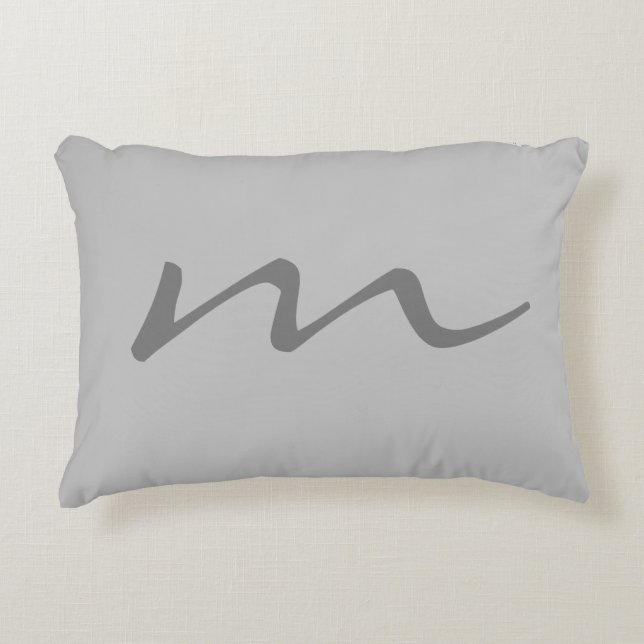 Coussins Décoratifs monogramme moderne tendance gris professionnel (Devant)