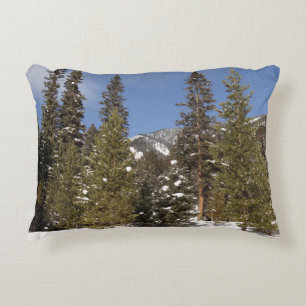 Coussins Décoratifs Montana Mountain Trails in Winter Landcape Photo