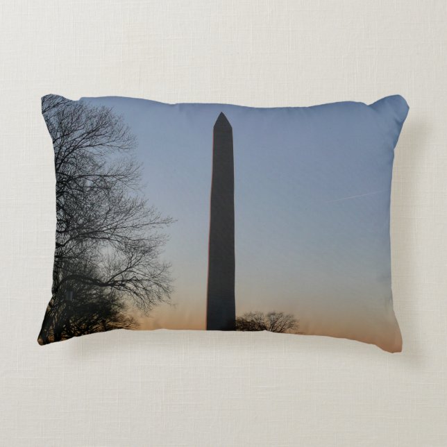 Coussins Décoratifs Monument de Washington au coucher du soleil (Dos)