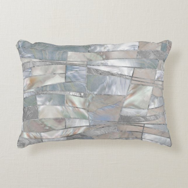 Coussins Décoratifs Mosaic Waves Art - Just Pearl (Devant)