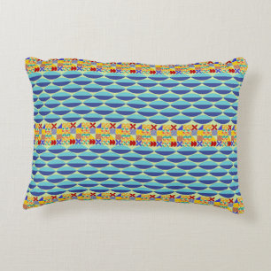 Coussins Décoratifs Mosaïque des vagues vibrantes