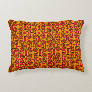 Coussins Décoratifs Motif à main orange et rouge