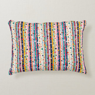 Coussins Décoratifs Motif à pois et rayures pop de couleur