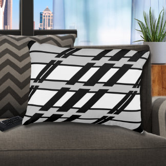 Coussins Décoratifs Motif Abstrait  de ligne Skyline Black