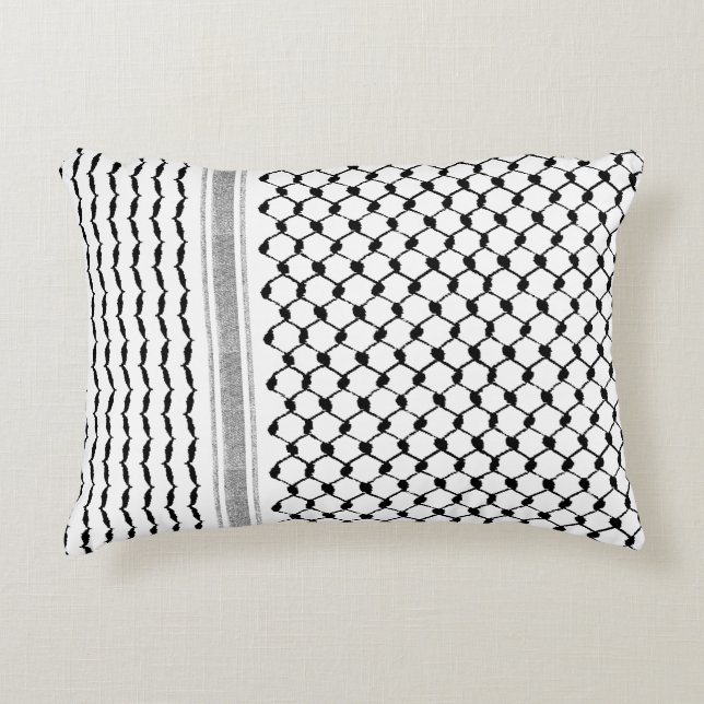 Coussins Décoratifs Motif arabe palestinien Kufiya Customisé  (Devant)