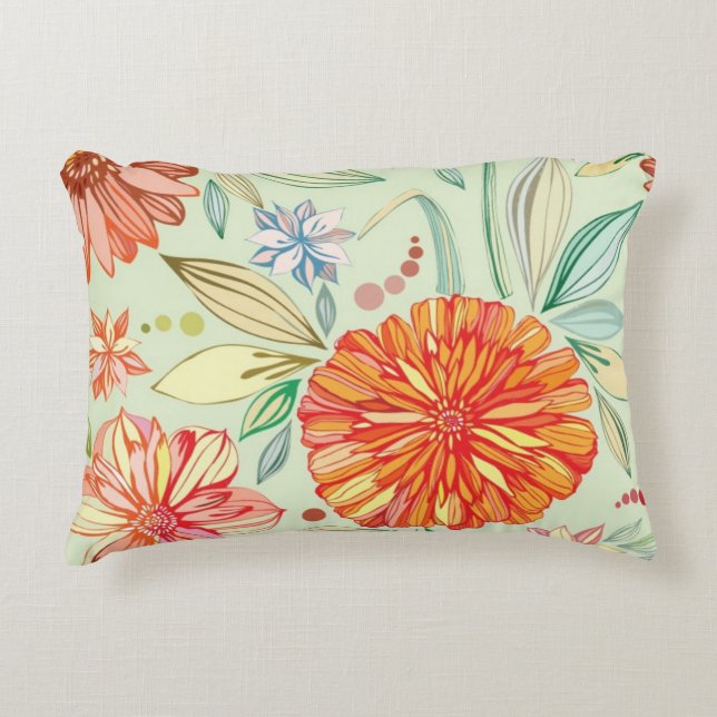 Coussins Décoratifs Motif avec des asters (Devant)