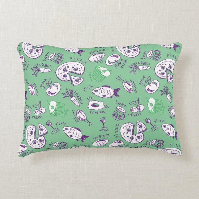 Coussins Décoratifs Motif avec la nourriture (Devant)