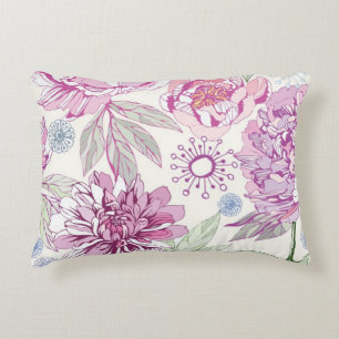 Coussins Décoratifs Motif avec les fleurs roses
