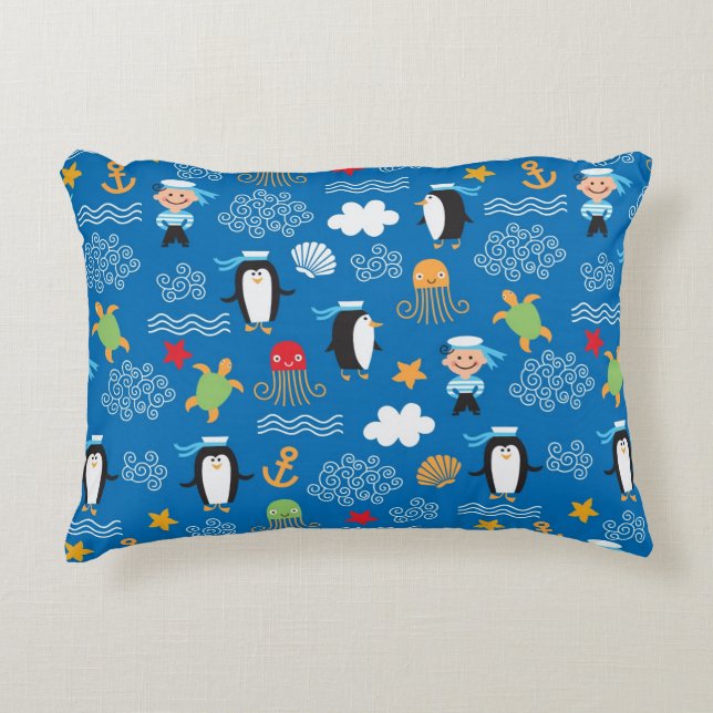 Coussins Décoratifs motif avec thème mer (Devant)