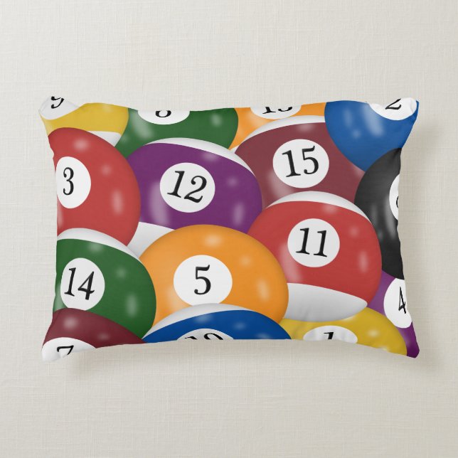 Coussins Décoratifs Motif Billiard Balls (Devant)