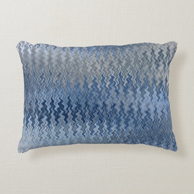 Coussins Décoratifs Motif bleu vague (Devant)
