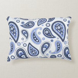 Coussins Décoratifs Motif Blue Paisley