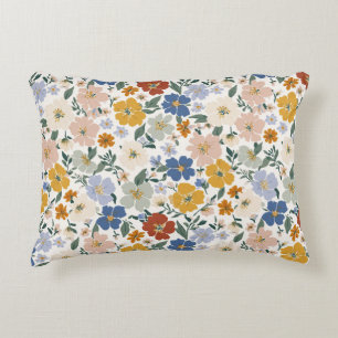 Coussins Décoratifs Motif Bohème de Prairie de Fleurs Sauvages